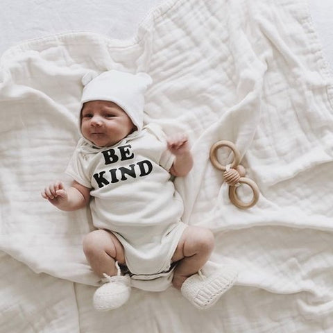 Be Kind Baby Onesie/Natural White