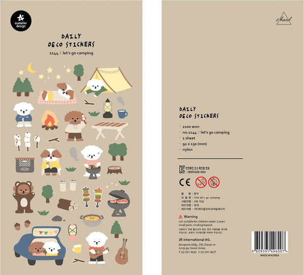 Let's Go Camping Stickers