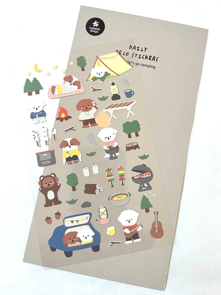 Let's Go Camping Stickers