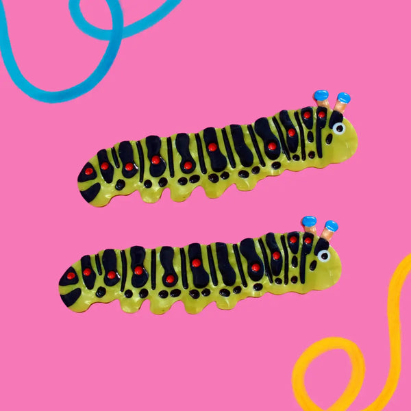 Caterpillar Hair Clip Set