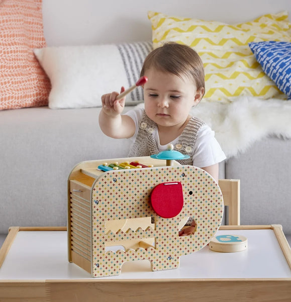 Wooden 5 in 1 Elephant Music Toy