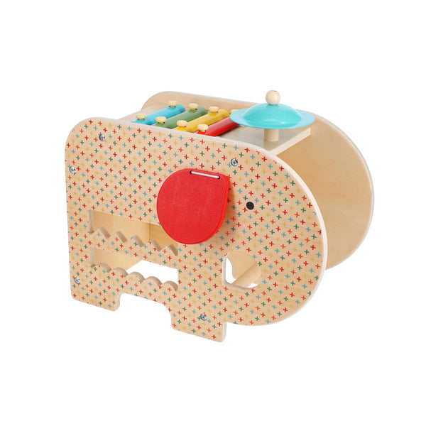 Wooden 5 in 1 Elephant Music Toy
