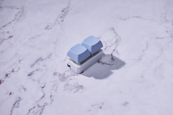 2-Key Mechanical Keyboard Fidget Keychain - Pastel