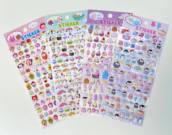 Tiny Animal Puffy Stickers