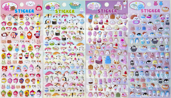 Tiny Animal Puffy Stickers
