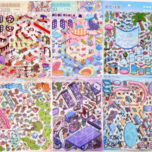 3D Diorama Fantasy Stickers