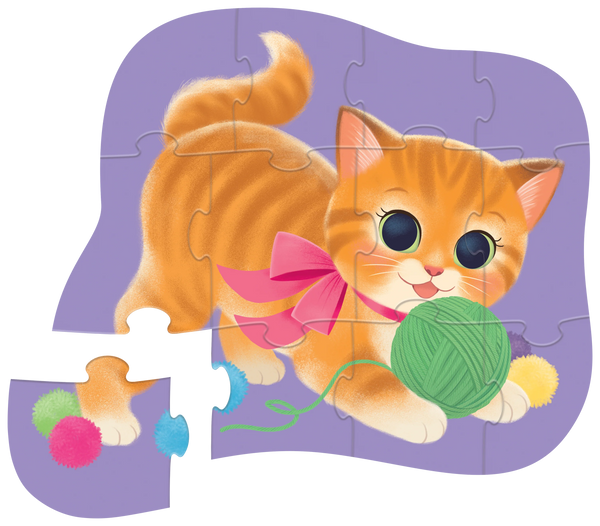 Shaped Mini Puzzle | Cute Kitten 12pc