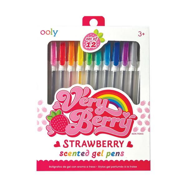 Very Berry Strawberry Scented Gel Pens