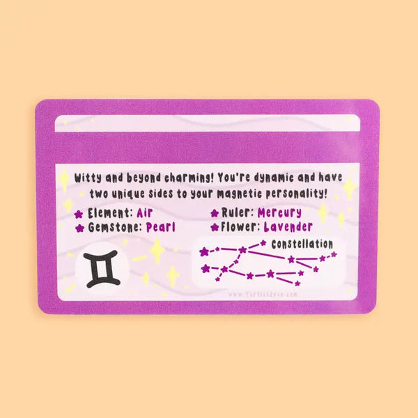 Zodiac Novelty ID Card