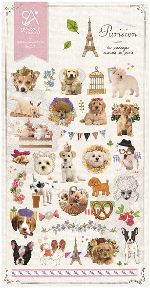 Parisien Dog Nylon Stickers