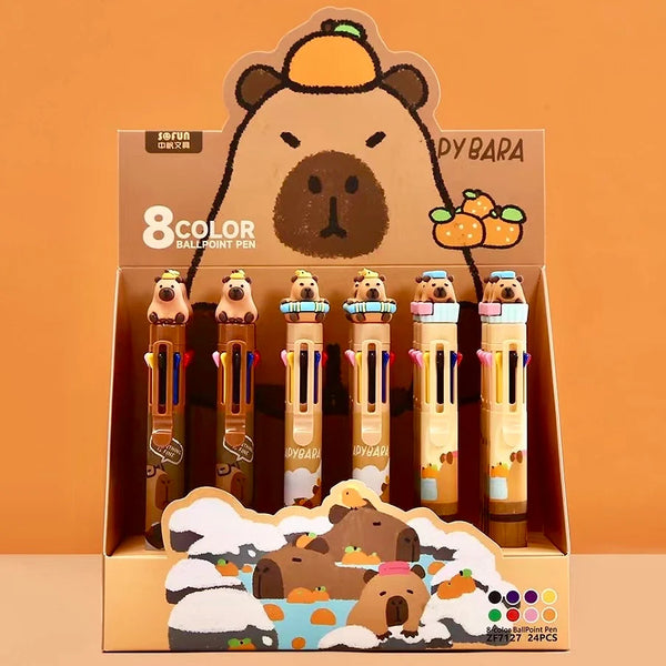 Capybara 8 Colors Ball Pen