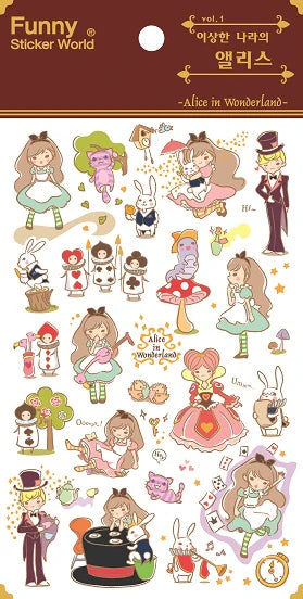 Alice in Wonderland Sticker Sheet