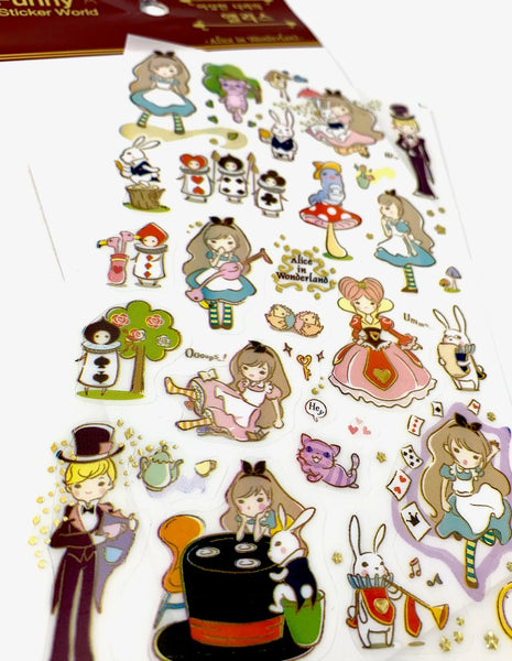 Alice in Wonderland Sticker Sheet