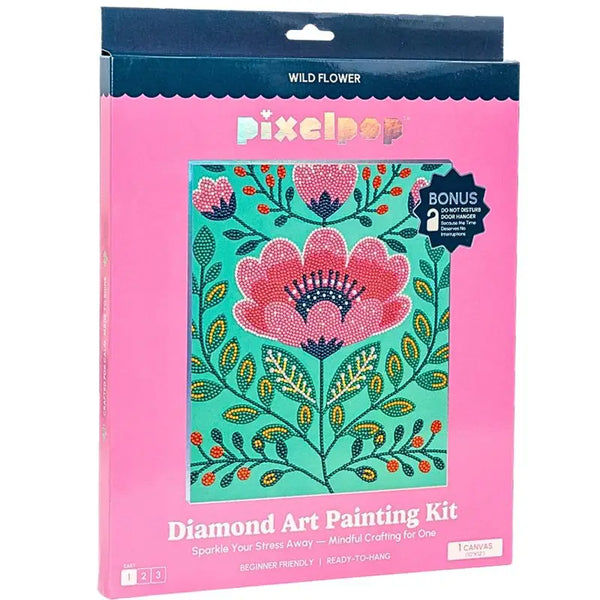 PixelPop Diamond Art Canvas Kit | Wild Flower