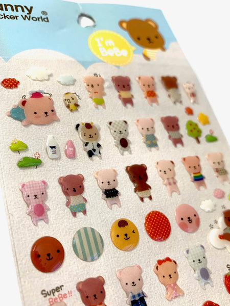 Bebe Bears Gel Stickers