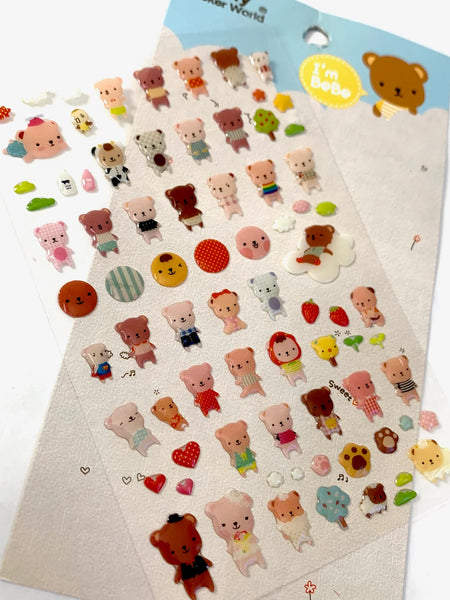 Bebe Bears Gel Stickers