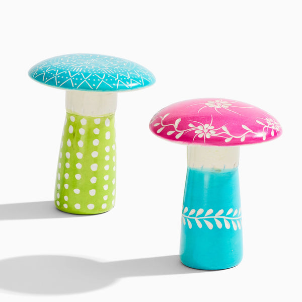 Flat Cap Soapstone Mushrooms