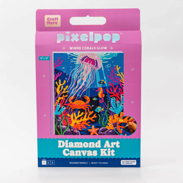PixelPop Diamond Art Canvas Kit | Where Corals Glow