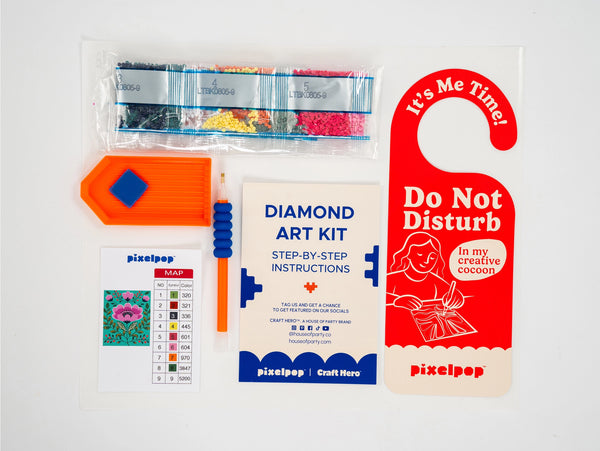 PixelPop Diamond Art Canvas Kit | Wild Flower