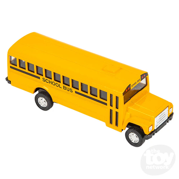 5" Die Cast Pull Back School Bus