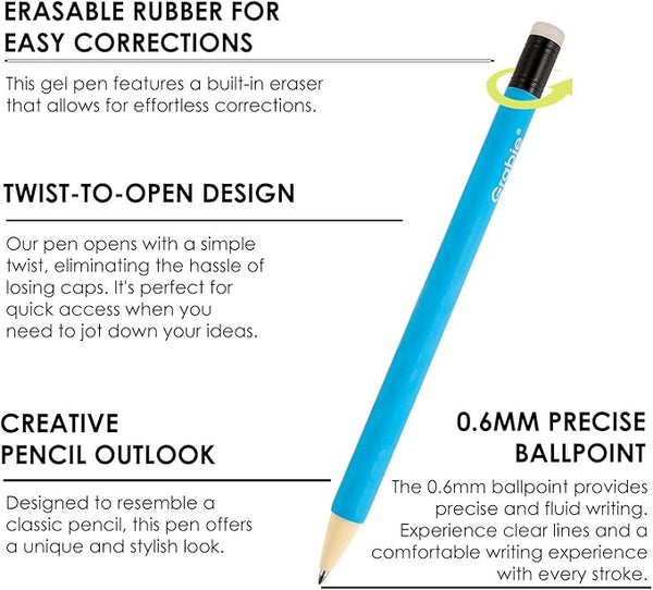 Grabie Medium Point Erasable Gel Pens | Whimsical Whirls