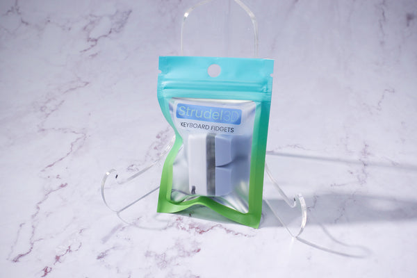 2-Key Mechanical Keyboard Fidget Keychain - Pastel