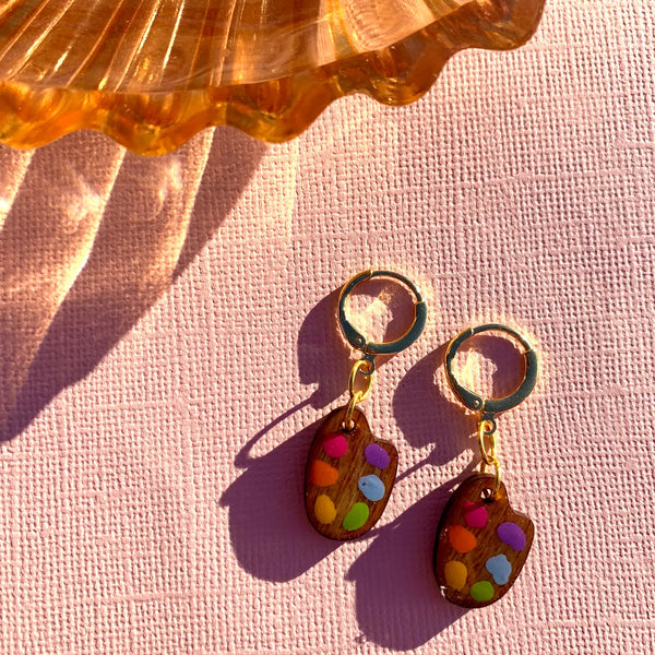Mini Paint Palette Earrings