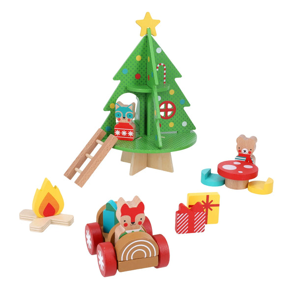 Christmas Treehouse Wooden Playset