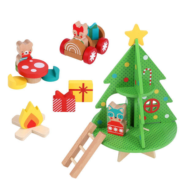 Christmas Treehouse Wooden Playset