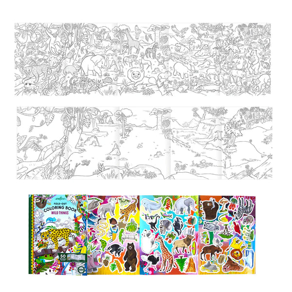 Fold-Out Coloring Book - Wild Things