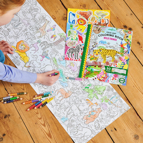 Fold-Out Coloring Book - Wild Things