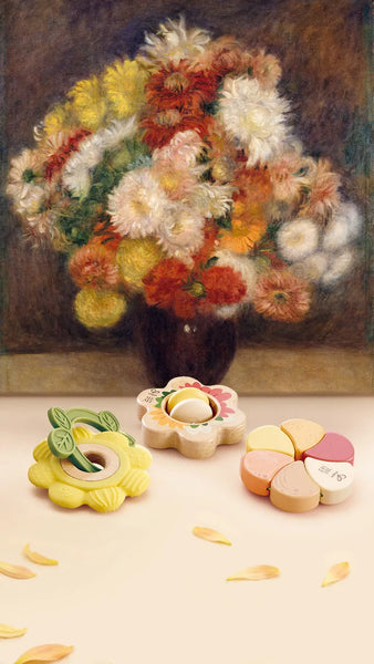 Artful Flowers Rattle Trio
