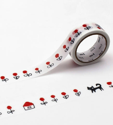 MT Washi Tape | Makoto Matsubayashi Black Cat 15mm