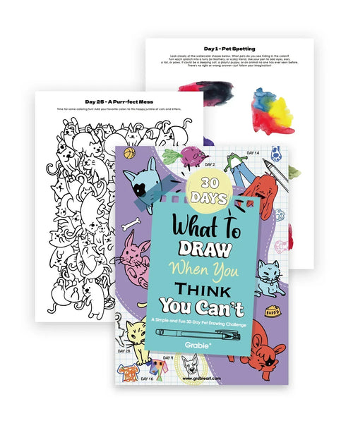 What To Draw: 30-Day Pet Drawing Kit