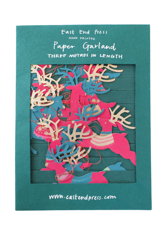 Colorful Reindeer Paper Garland