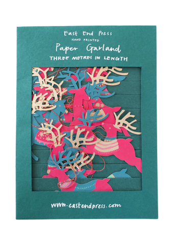 Colorful Reindeer Paper Garland