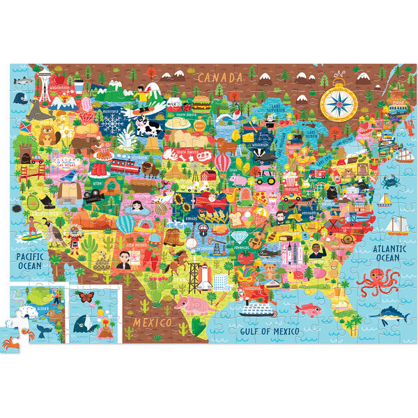 Map of the USA | 200pc Shaped Puzzle