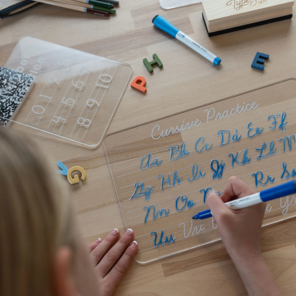 Dry Erase Cursive Tracing Board