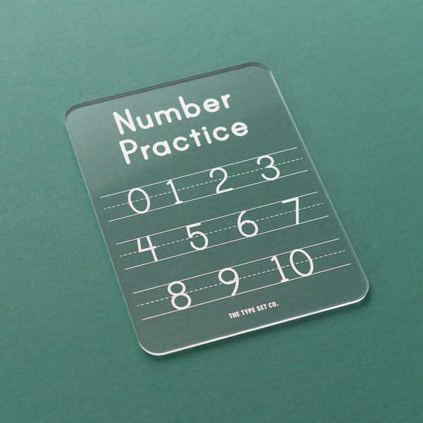Dry Erase Number Tracing Board