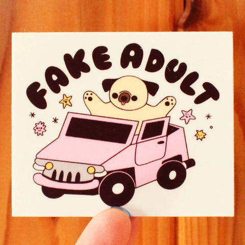 Fake Adult Vinyl Sticker