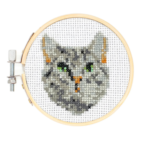 Mini Cross Stitch | Tabby Cat