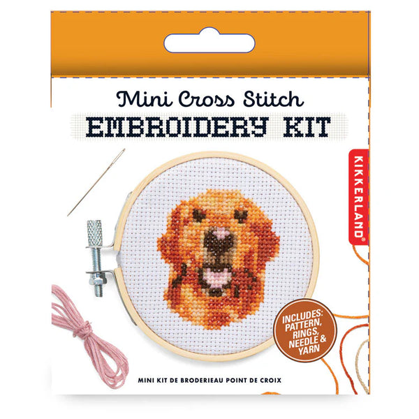 Mini Cross Stitch Embroidery Kit | Dog