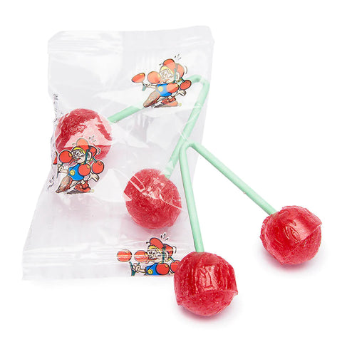 Twin Cherry Lollipops
