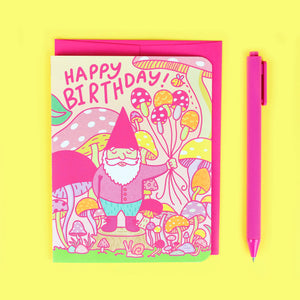 Garden Gnome Birthday Card