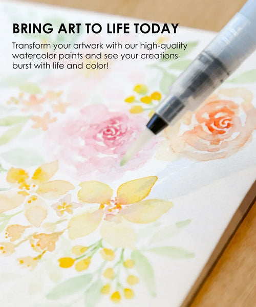 Watercolor Pocket Set Of 12 With Brush | Floral Colors