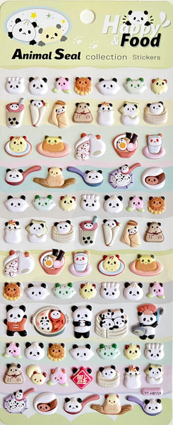 Panda Puffy Stickers