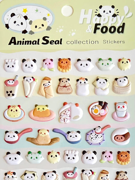 Panda Puffy Stickers