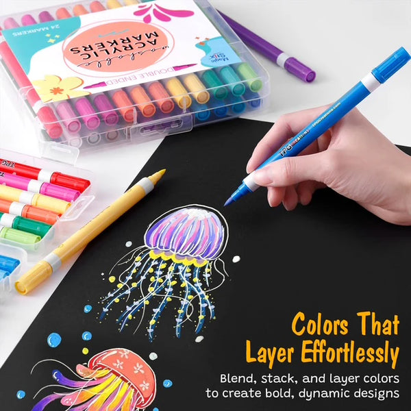 Magic Stix - Double Ended Washable Acrylic Markers 36 Pack