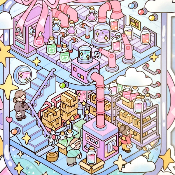 3D Diorama Party Stickers
