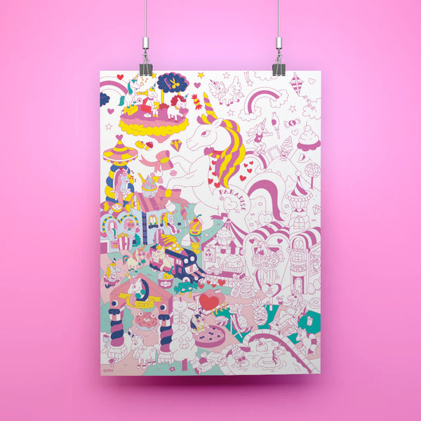 Giant Coloring Poster: Unicorn